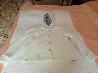 Giacca bianca Monella Vagabonda cappuccio donna