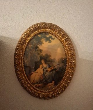 Reproducción rococo La lección de musica