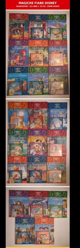 Magiche Fiabe Disney DeAgostini - 23 Libri + 23 CD