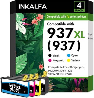 INKALFA 937XL Pack 4 HP OfficeJet Pro 9720e
