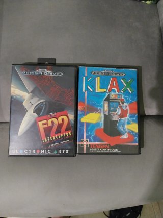 Lote 2 Juegos Sega Mega Drive: Klax y F22