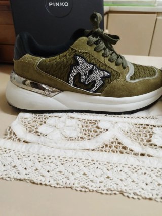 Zapatillas Pinko Verdes militar