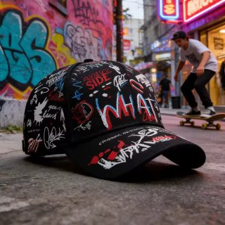 Gorra moderna impresión graffitti a estrenar