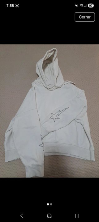 Sudadera Blanca Mango con Estampado de Estrellas