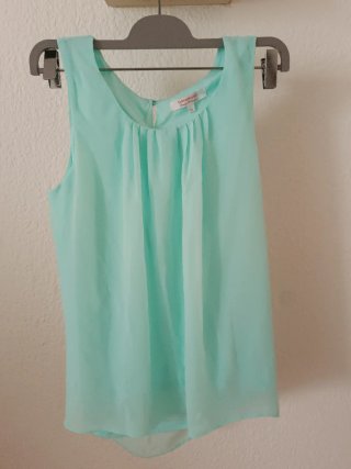 Blusa sin mangas Clockhouse turquesa