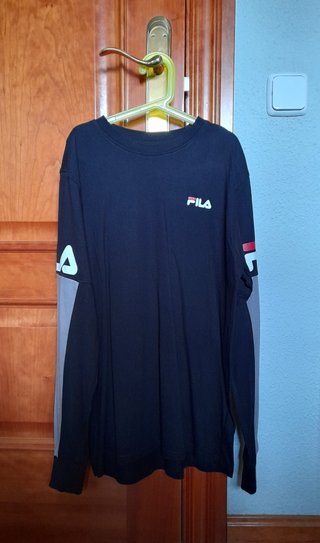 Camiseta Fila Manga Larga Negra