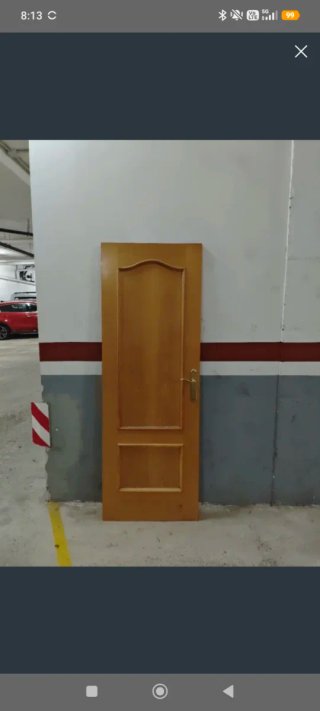 Puerta de madera de roble