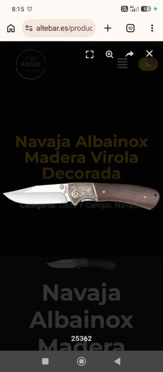 Navaj Albainox Madera Virola Decorada