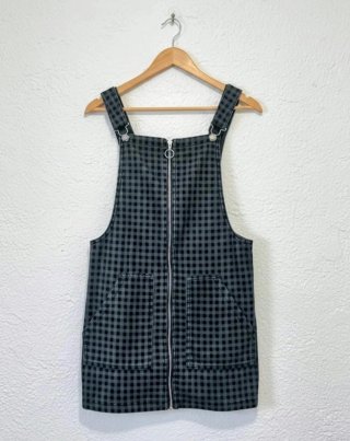 Vestido pichi de pana cuadros Lefties S