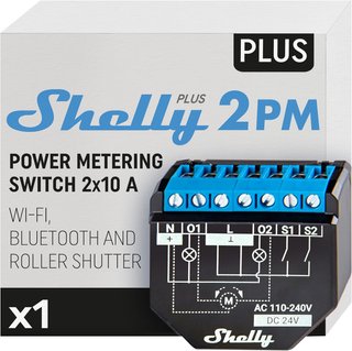 Shelly Plus 2PM Smart Home - Interruptor de relé D