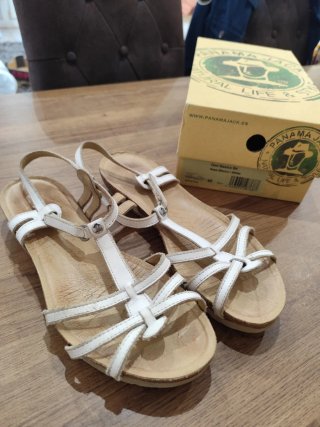 Sandalias Panamá Jack Blancas Talla 40