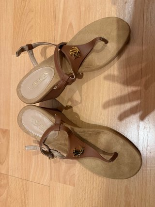 Sandalias Ralph Lauren Piel Marrón casi a estrenar