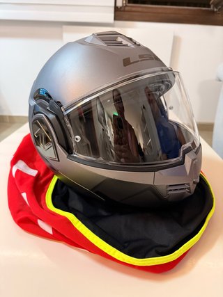 Casco de Moto LS2 Modular Gris (MUJER)