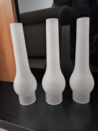 2 Tulipas de Opalina Antiguas