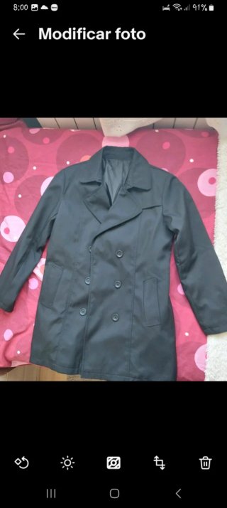 Abrigo Trench Negro talla L
