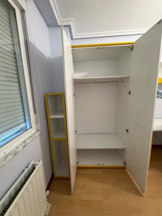 Armario Juvenil Blanco y Amarillo