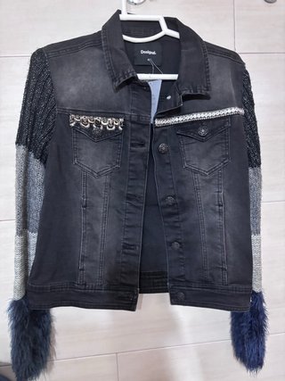 Cazadora Vaquera Desigual Negra Talla M