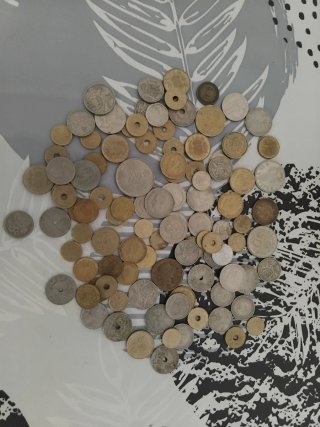 Lote de monedas antiguas variadas
