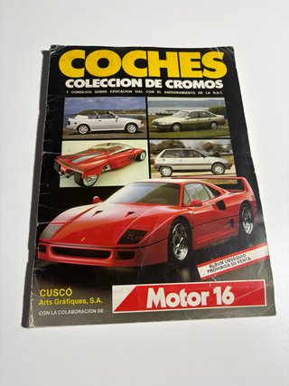 Álbum de Cromos Coches Motor 16 Vintage