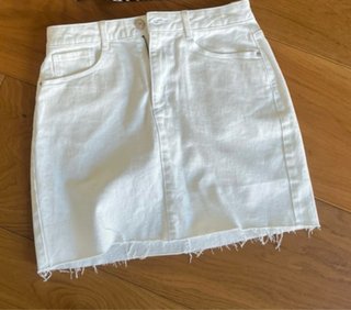 Falda Vaquera Blanca Easy Wear Talla M