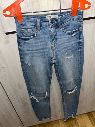 Pantalón Vaquero Zara Azul Talla S