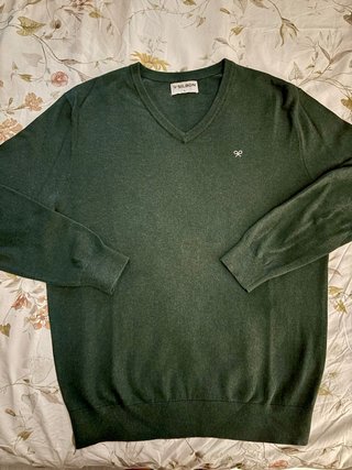 Jersey cuello pico verde SILBON talla L