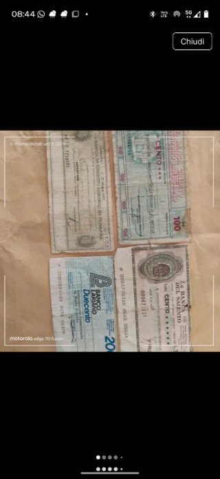 Set di 4 miniassegni 1976-1977