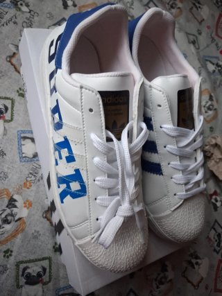 Zapatillas Adidas Superstar Blancas y Azules