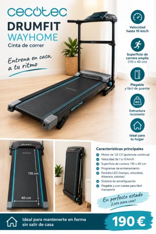 Cinta de Correr Cecotec DrumFit Wayhome