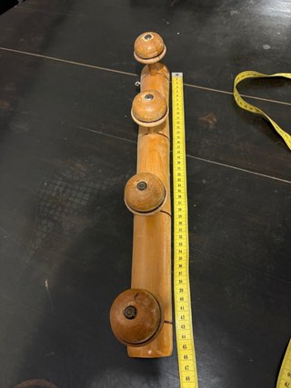 Antiguo Perchero de pared de madera Años 60
