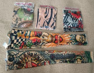 Set de 5 Mangas Tatuaje de Nailon