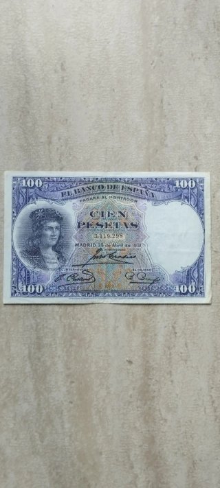 Billete español 100 pesetas. Muy bien conservado.