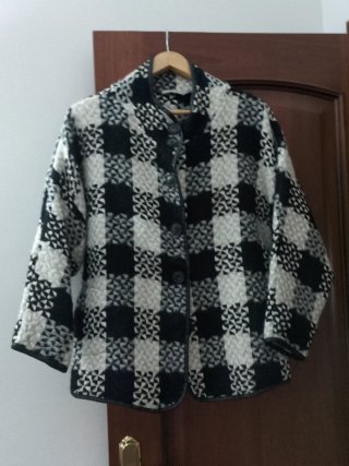 Chaqueta de punto estampada