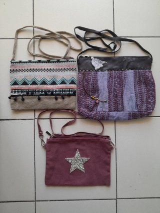 -Set de 3 bolsos de hombro.Vintage