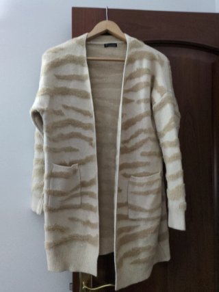 Chaqueta de punto estampada