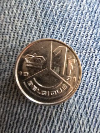 Moneda 1 Franco Belga 1991
