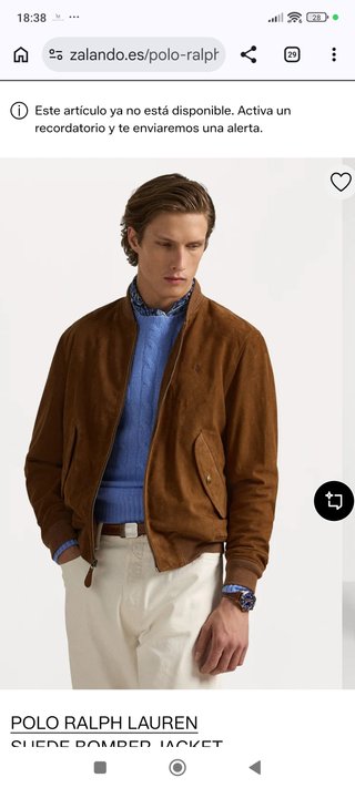 Cazadora de ante Ralph Lauren Talla M