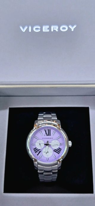 Reloj Viceroy Señora Plateado y Lila