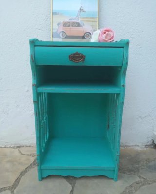 Mueble Vintage Restaurado Turquesa