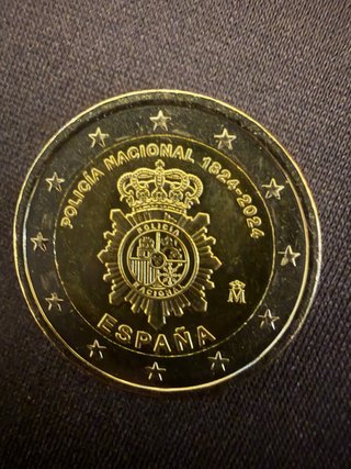Moneda 2€ Conmemorativa Policía Nacional