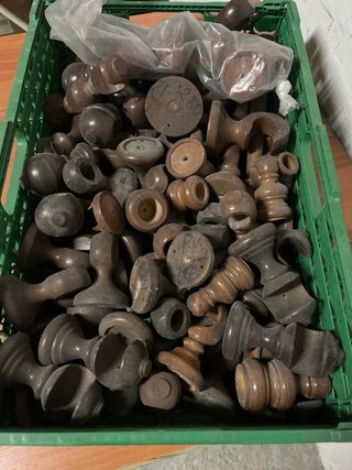Set di Supporti in Legno per Tende