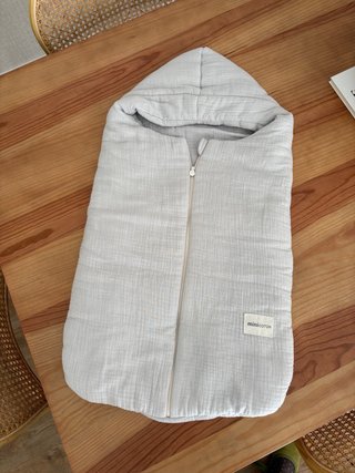 Saco Oval de Bambula Minicoton Gris