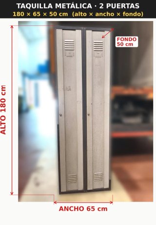 Taquilla Metálica de 2 Puertas