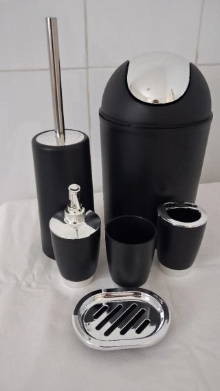 Set de Baño 7 Piezas Negro