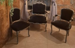 Conjunto de 3 Sofás Isabelinos