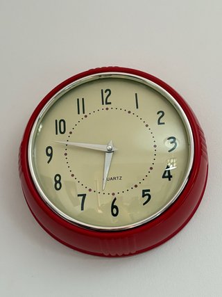 Reloj de Pared Vintage Rojo