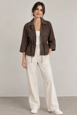 Chaqueta torera Naf Naf marrón