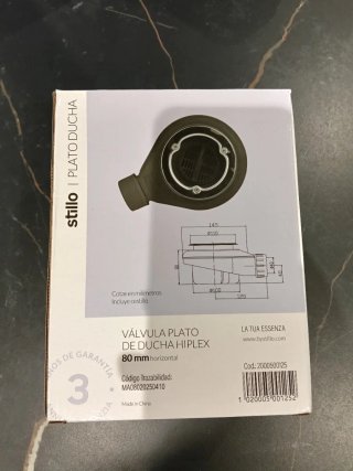 Válvula para plato de ducha Stillo Hiplex Ø110mm