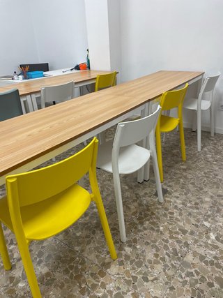 Sillas IKEA JANINGE Amarillas y Blancas