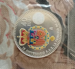 5 Monedas 40 Euros Princesa Leonor 2023